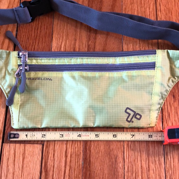 TRAVELON DOUBLE ZIP WAIST PACK NWT LIME GREEN - Picture 3 of 8